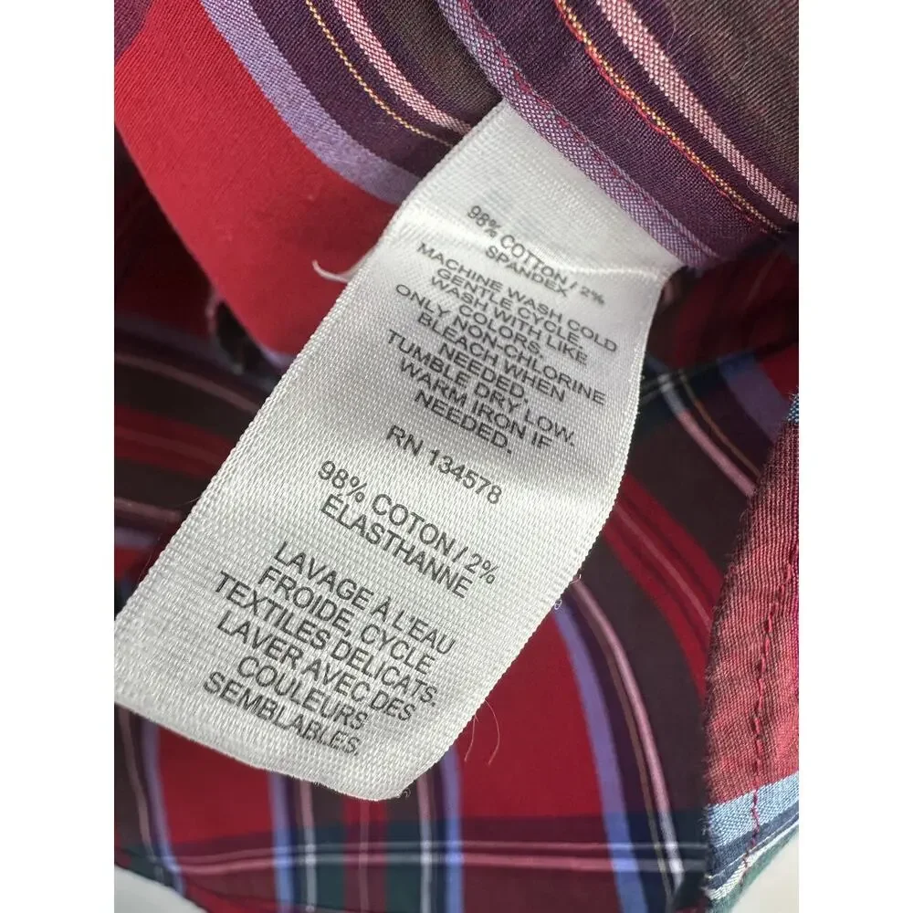 Vineyard Vines Tucker Tartan Plaid Shirt Classic Red Button Down Top Men's Small - Picture 7 of 10